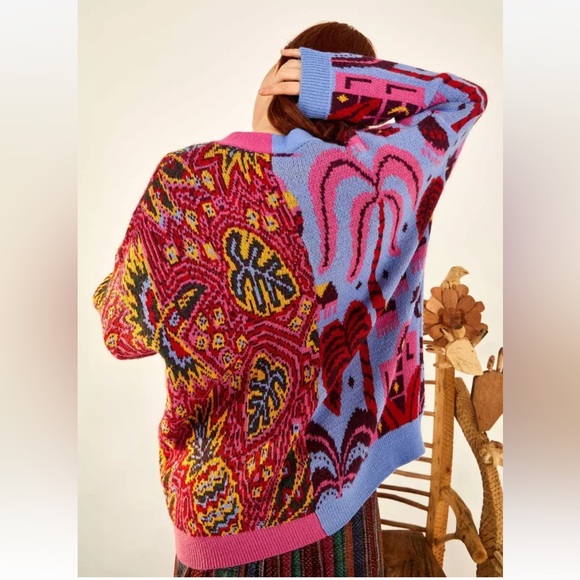 FARM RIO Mixed Printed Button Down Cardigan - Picture 5 of 7